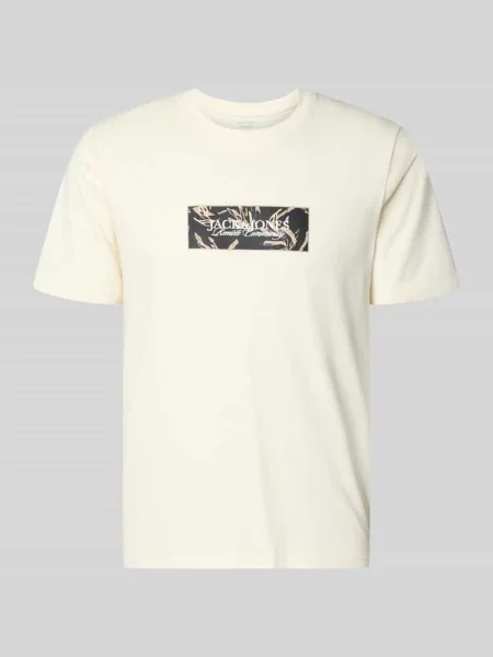 T-shirt z nadrukiem z logo Jack & Jones biała