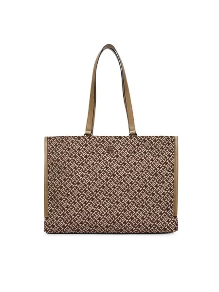 Tommy Hilfiger Táska Th Jacquard Tote barna