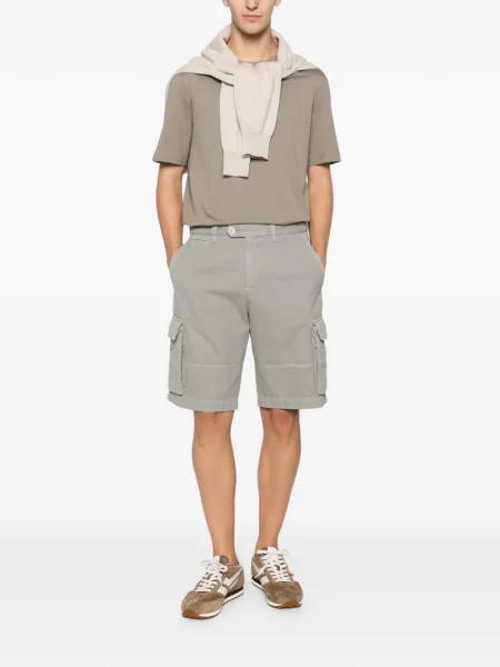 Pantaloni scurți cargo Brunello Cucinelli kaki