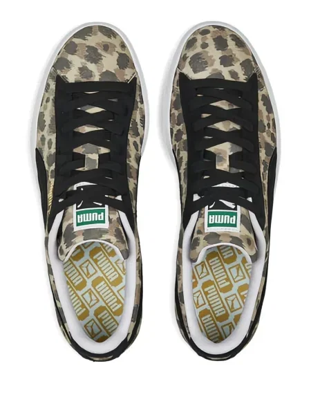 Sneakerși Puma Suede din piele de căprioară cu imprimeu animal print maro