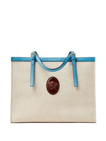 Geantă shopper Versace din canvas