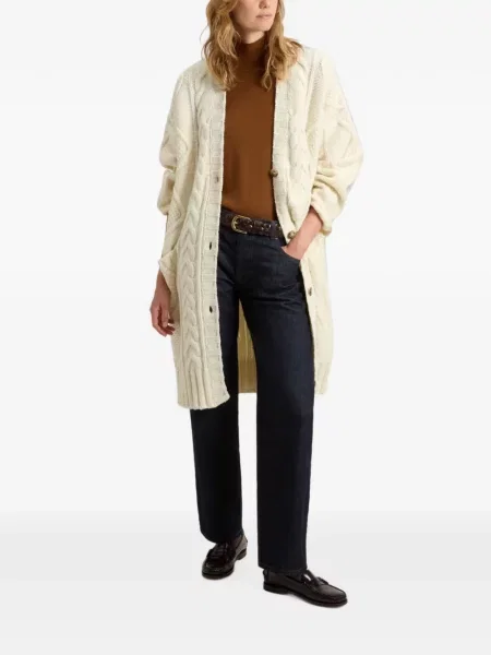Palton Woolrich tricotate alb