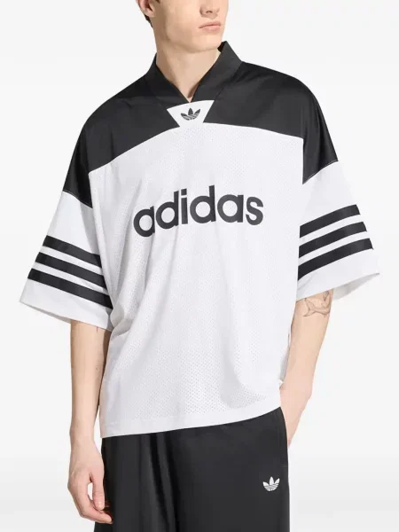 Fotbal geacă Adidas din jerseu alb