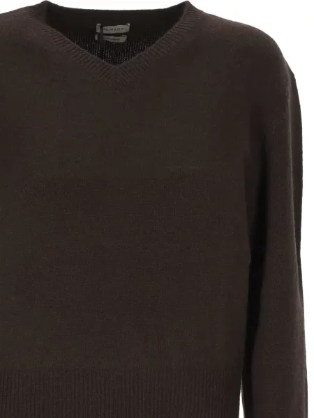 Pulover Almada Label tricotate cu decolteu în V maro