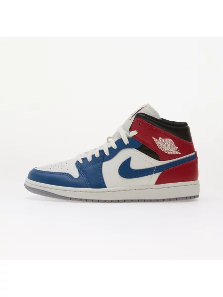 Sneakers Air Jordan 1 Mid True Blue/ Summit White-Varsity Red-Black EUR alb