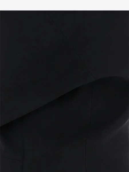 Rochie mini Jacquemus drapată cu un umăr gol de costum negru