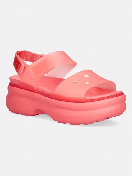 Crocs sandali s platformo Soho Frosted Y Strap Sandal roza