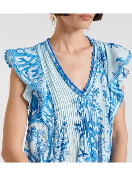 Rochie Poupette St Barth cu imagine albastru