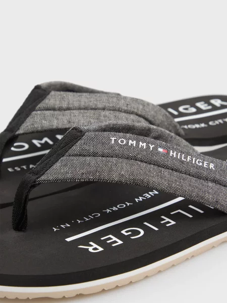 Лляні в'єтнамки Tommy Hilfiger чорні