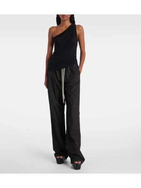 Top Rick Owens cu un umăr gol negru