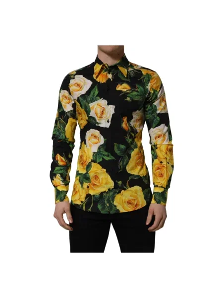 Koszula Dolce And Gabbana w kwiatki biznesowa