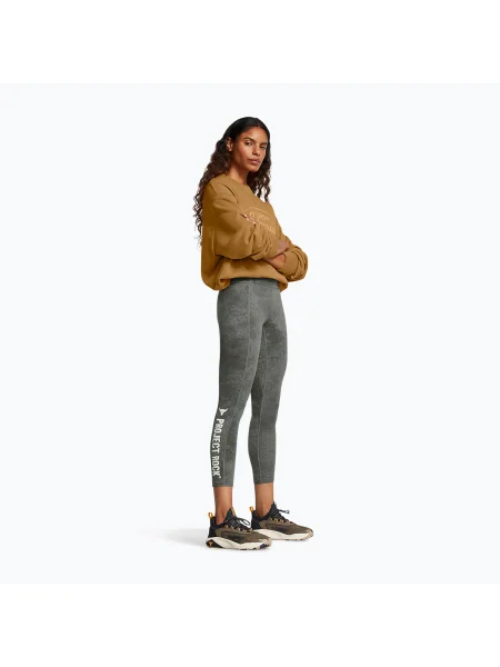 Under Armour Project Rock női edző leggings agyag zöld / silt. Méret: XS szürke