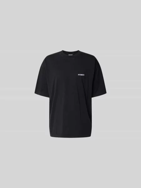 T-shirt o kroju relaxed fit z czystej bawełny Vetements czarna