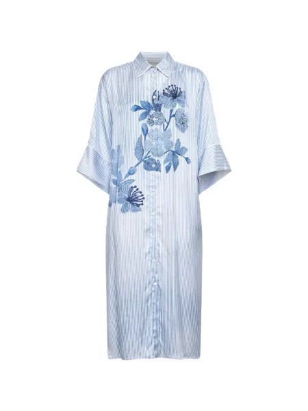 Sukienka midi Ermanno Firenze w paski niebieska