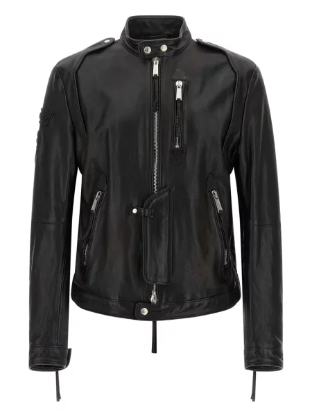 Geanta de piele Dsquared2 negru