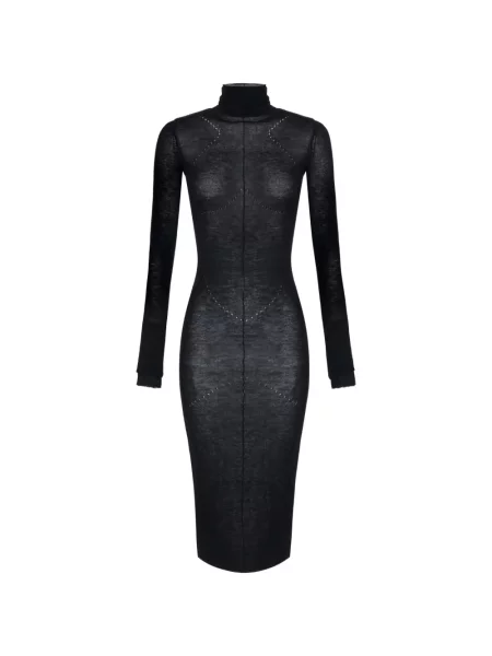 Rochie Elisabetta Franchi tricotate ajurata negru