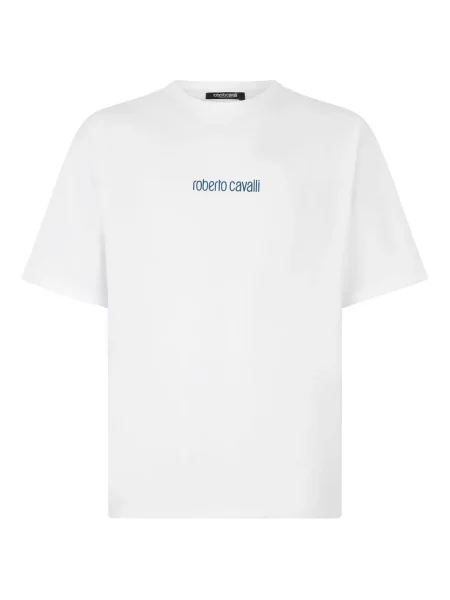 Tricou Roberto Cavalli cu imagine alb