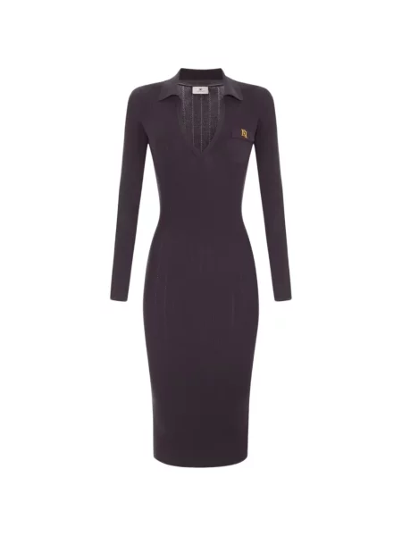 Rochie Elisabetta Franchi tricotate ajurata maro