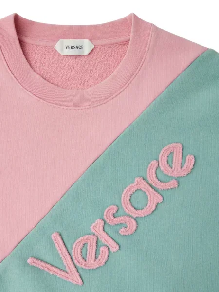 Scurt hanorac Versace din jerseu verde