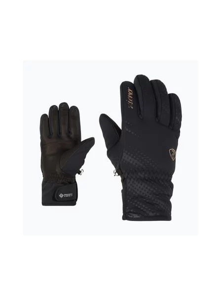 Лижні рукавиці ZIENER Karoi WS PR чорний/рожевий металік чорні