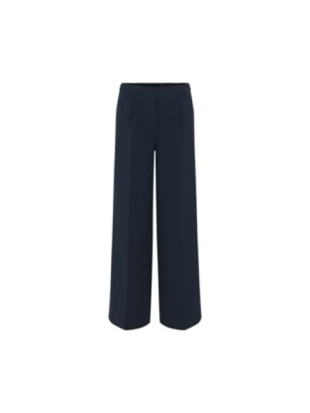 Opus spodnie plisowane Maiga Palazzo Kobiety jednolity 36 niebieski