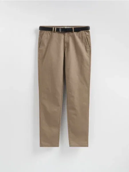 Reserved Pantaloni chino slim cu verde-prăfuit verde