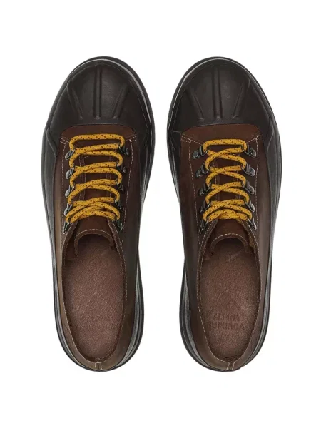 Botine Superga din piele maro
