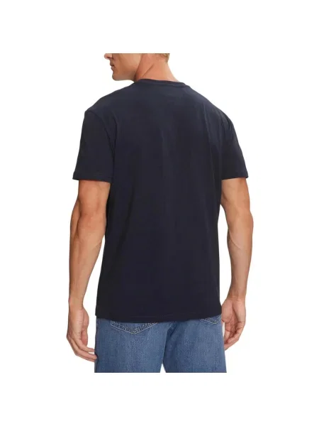 Tommy Jeans Tričko Linear Logo Tmavomodrá modrá