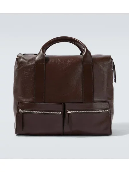 Geantă Metier din piele maro