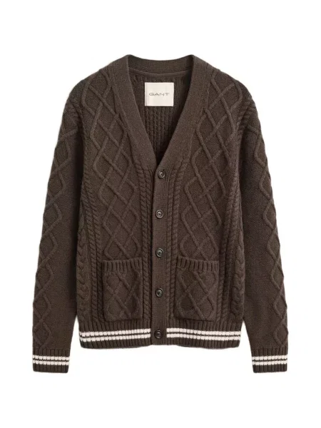 Cardigan Gant de lână maro