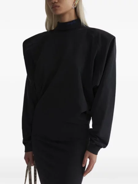 Rochie tip cămașă Mugler negru