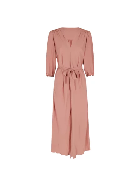 Sukienka midi Seventy do kolan garniturowa różowa