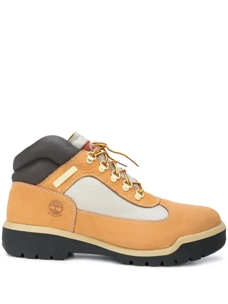 Cizme scurte Timberland cu șireturi din dantelă maro