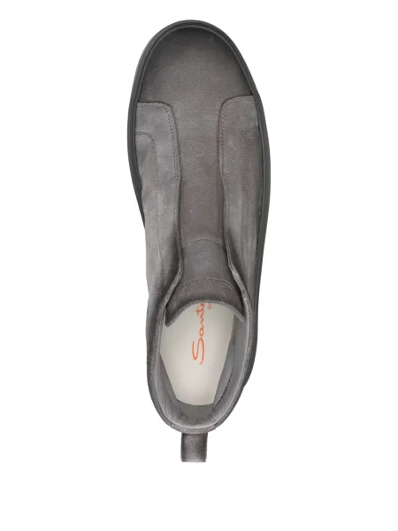 Sneakers Santoni σουέντ γκρι