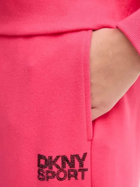 Спортивні штани Dkny з аплікацією рожевий