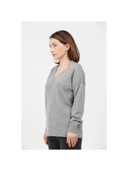 Sweter Alpha Studio z kaszmiru szary