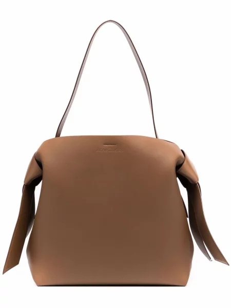 Kabelka Acne Studios po kolena hnědá