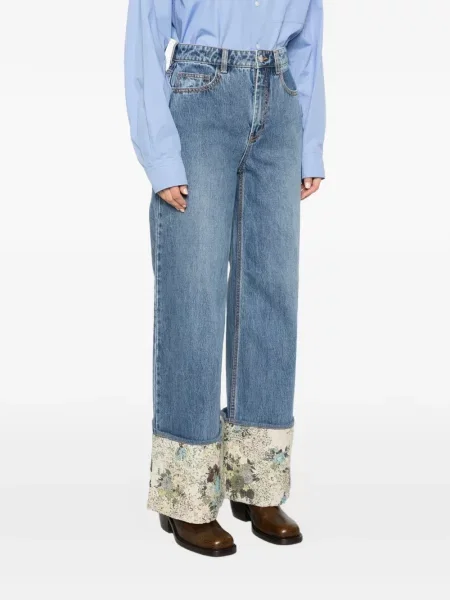 Blugi Alemais cu model floral cu imagine albastru