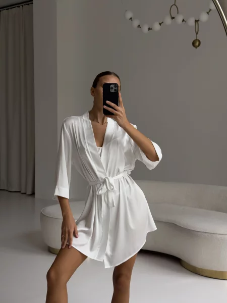 Халат Uaclothes шовк білий