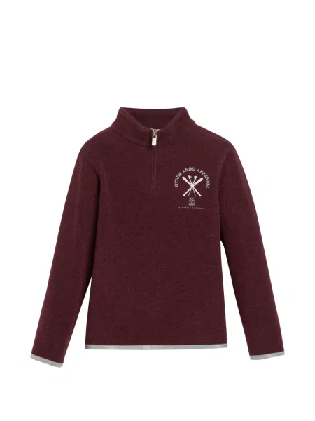 Sweter dziecięcy Brunello Cucinelli czerwony