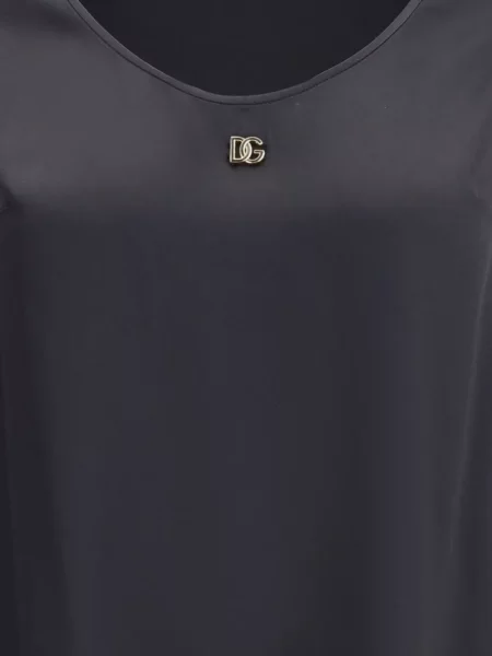Top Dolce & Gabbana de mătase negru