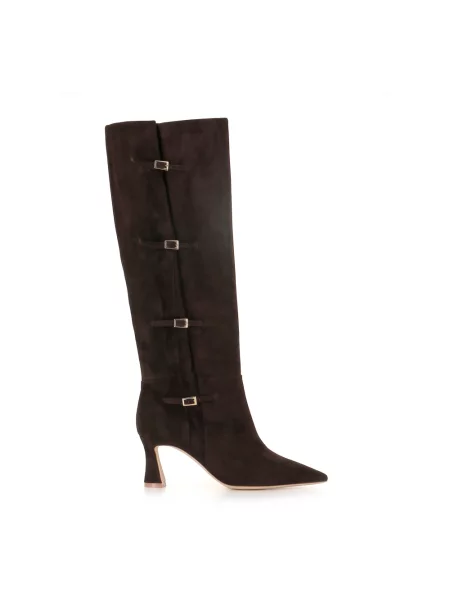 Botki Malone Souliers zamszowe czarne
