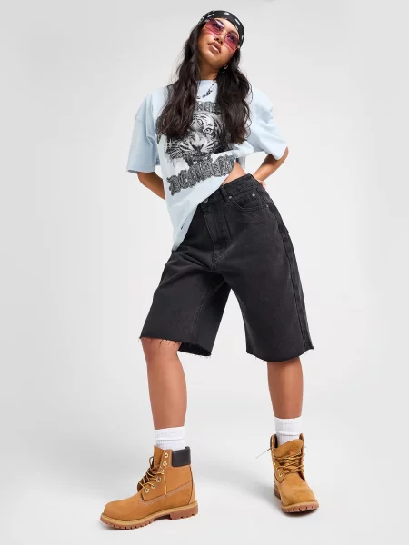 Supply&demand Szorty Denim Jorts Bleek czarne
