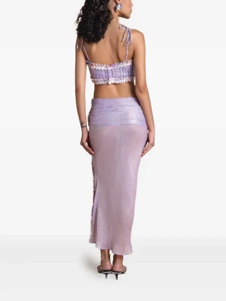 Fusta maxi Sana Osmani cu model floral violet