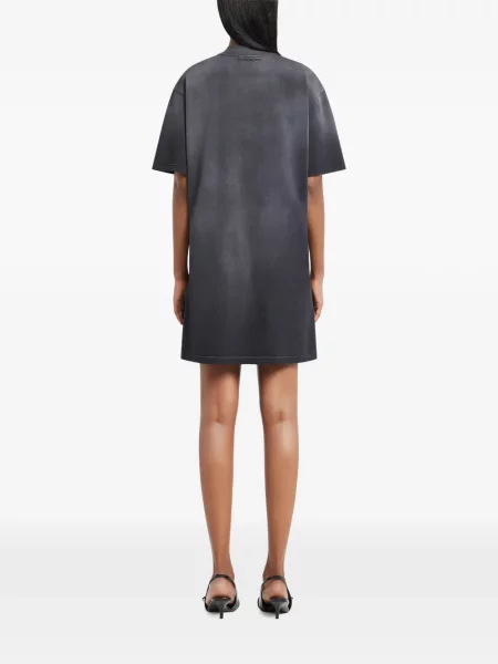 Rochie tip cămașă Courreges scurtă de costum negru