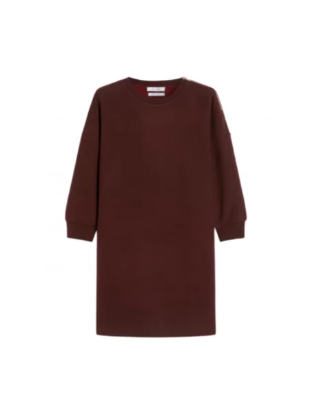 Sukienka Max Mara wełniana garniturowa brązowa