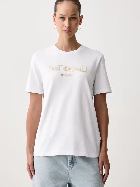 Just Cavalli tricou pentru femei din alb