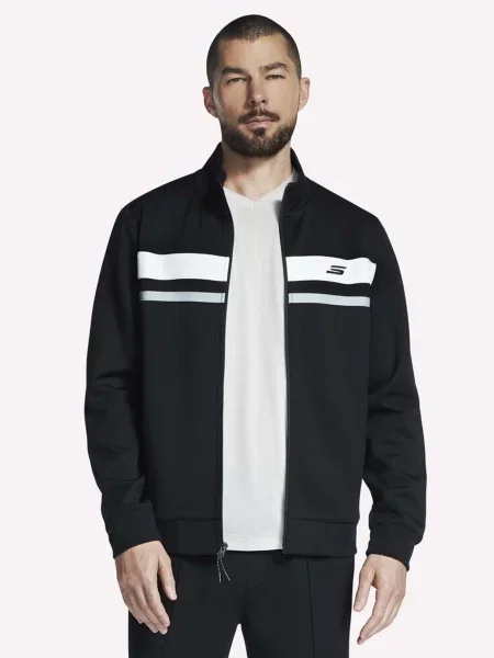 Кофта спортивна Skechers Performance Track поліестер/віскоза чорний