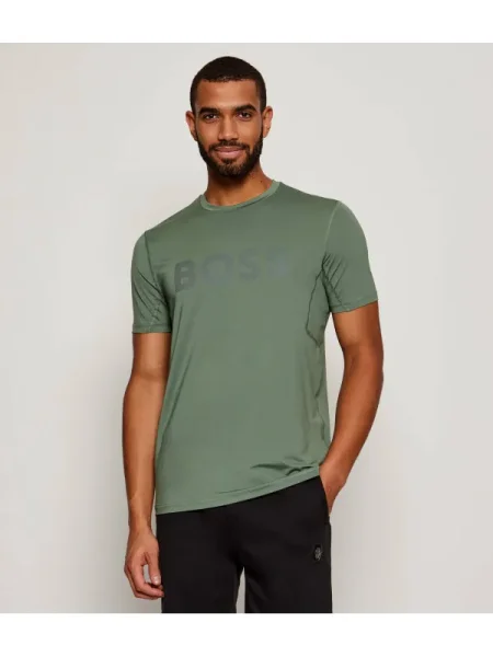 BOSS GREEN Tricou Tee Active | stretch verde