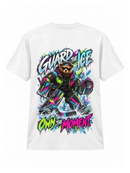 LUNØIR Studio Tricou BOSS Ice Goal Guardian' alb